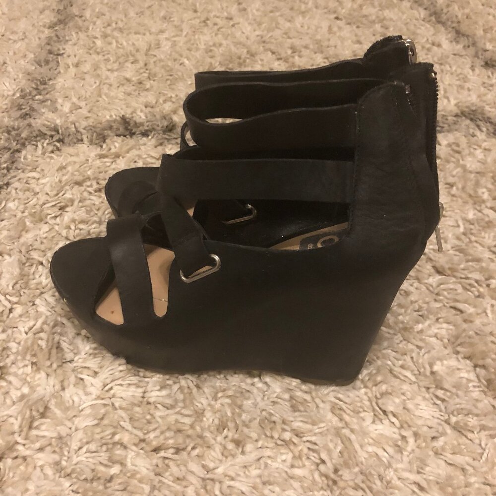 Black Strappy Platform Sandals